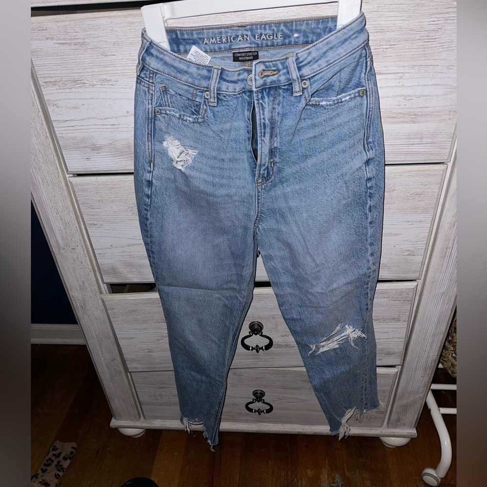 American Eagle Outfitters Light Blue Straight Leg Jeans